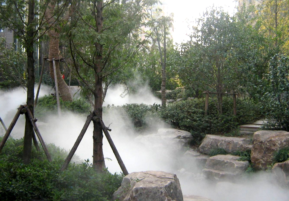 環(huán)保霧效——水立方霧森系統人工霧景